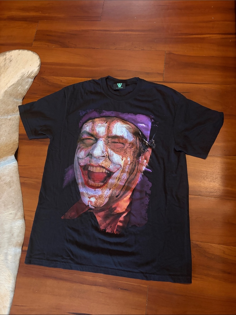 Graveyard Goods Batman Print- Size L Men's Black Graphic T-Shirt